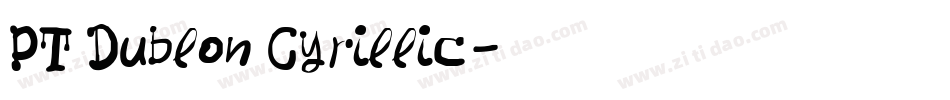 PT Dublon Cyrillic字体转换